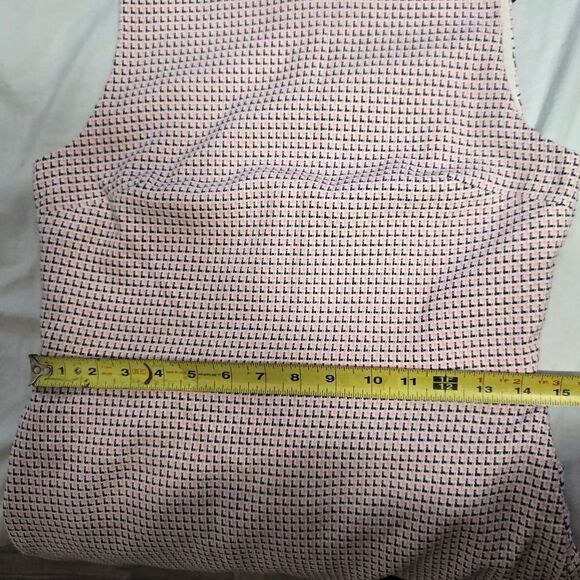 Loft sz 6p Tweed Fringe Sheath Dress pink cream and black - Picture 11 of 13
